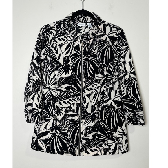 Zenergy by Chico's Tops - Chico's Zenergy Shirt Jacket SZ L Zip Front 3/4 Sleeve Lightweight Travel Office